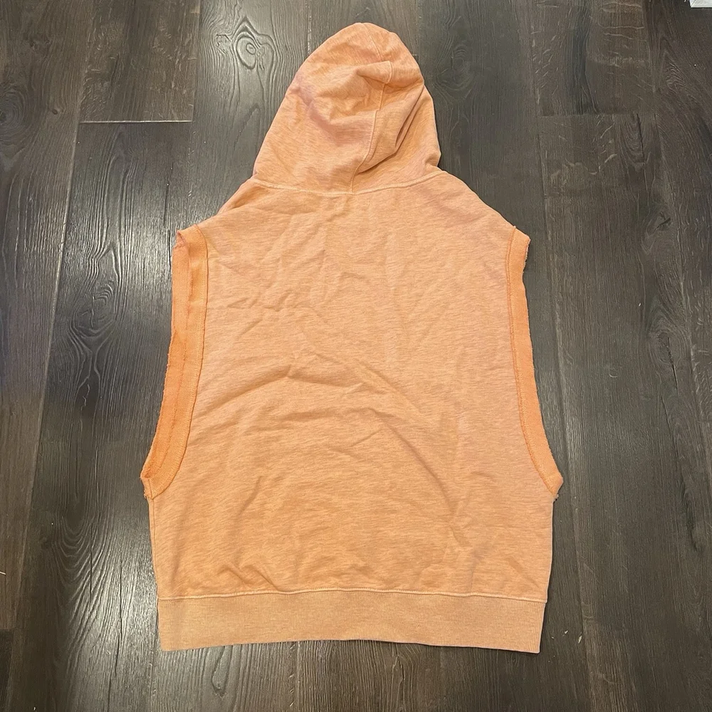 Free People We The Free Size M Donny Sleeveless Hoodie in Rose Blush